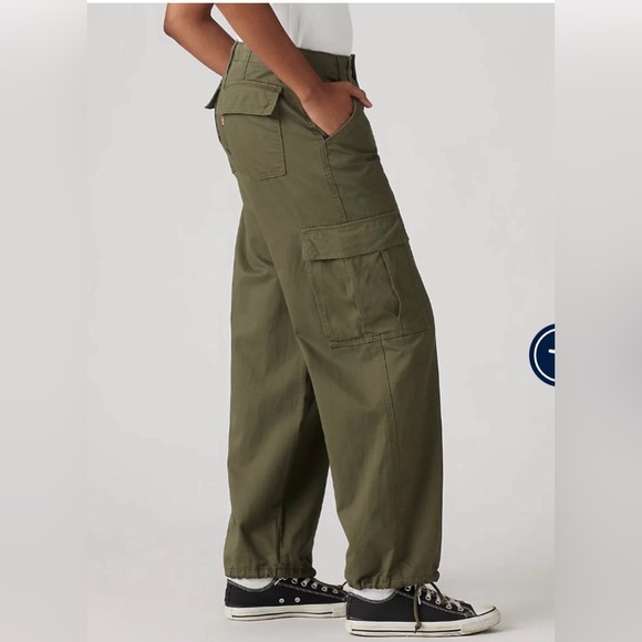 Levi's Khaki Green Utility Joggers '94 Baggy Cargo size 31 - Picture 3 of 10